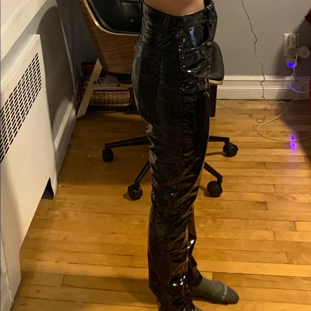 Rag & Bones Black Vinyl Pants - Picture 7 of 9